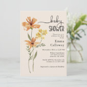 Niedliche Wildblume Kinderdusche Einladung (Stehend Vorderseite)