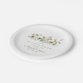 Niedliche Wildblume Kinderdusche Pappteller (Schrägansicht)