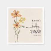 Niedliche Wildblume Kinderdusche Serviette (Vorderseite)