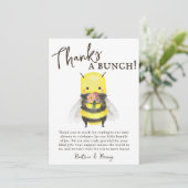 Niedliche Wildblume und Bee Baby Dusche Danke Kart (Stehend Vorderseite)