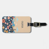 Niedliche Wildblumen Botanisches Personalisiert Gepäckanhänger (Vorderseite horizontal)