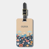 Niedliche Wildblumen Botanisches Personalisiert Gepäckanhänger (Vorderseite vertikal)