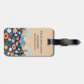 Niedliche Wildblumen Botanisches Personalisiert Gepäckanhänger (Rückseite horizontal)