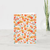 Niedliche Wildblumen, die die Lücke Zeichnete Dankeskarte (Vorderseite)