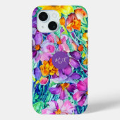 Niedliche Wildblumen Farbenfrohe Blüten Mit Monogr Case-Mate iPhone Hülle (Rückseite)