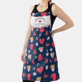 Niedliche Wildblumen für benutzerdefinierten Text  Schürze (InSitu)