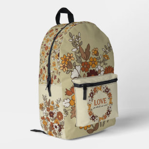Niedliche Wildblumen Girl Bedruckter Rucksack