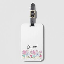 Niedliche Wildblumen im Sommer Mit Monogramm Gepäckanhänger