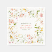 Niedliche Wildblumen im Sommer Serviette (Vorderseite)