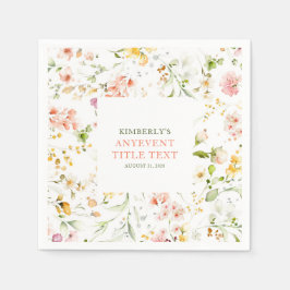 Niedliche Wildblumen im Sommer Serviette