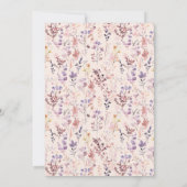 Niedliche Wildblumen Kindermädchen Fairy Erster Ge Einladung (Rückseite)