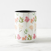 Niedliche Wildblumen Rosa und Gelb Tasse (Zentrum)