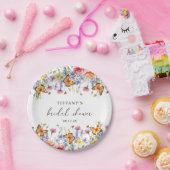 Niedliche Wildblumen Schmetterlinge Brautparty Pappteller (Party)