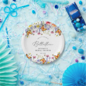 Niedliche Wildblumen Schmetterlinge Brautparty Pappteller (Party)