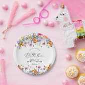 Niedliche Wildblumen Schmetterlinge Brautparty Pappteller (Party)