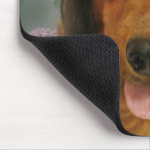 Niedliche wilde Blumen der Dackel-(Brown Mousepad (Ecke)