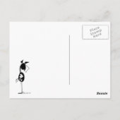 Niedliche Wilde Gänse Chase Pferde Cartoon Postkar Postkarte (Rückseite)