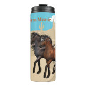 niedliche Wildpferde tragen Namen Thermosbecher (Vorderseite)