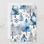 Niedliche Wildtier Winter Freundliche Jungen Gebur Einladung (Rückseite)