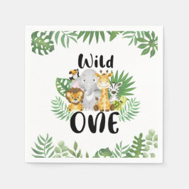 Niedliche Wildtiere 1. Geburtstag Serviette