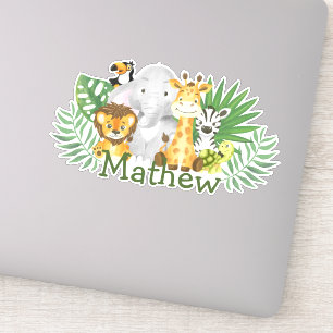 Niedliche Wildtiere aus Safari-Dschungel Aufkleber