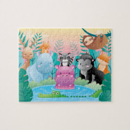 Niedliche Wildtiere Kinderpuzzle Puzzle