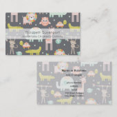 Niedliche Wildtiere Kinderzimmer Art Visitenkarte (Vorne/Hinten)