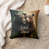 Niedliche Wildtiere mit Kronen Kissen (Decke)