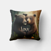 Niedliche Wildtiere mit Kronen Kissen (Rückseite)