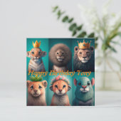 Niedliche Wildtiere mit Kronenblau (Stehend Vorderseite)