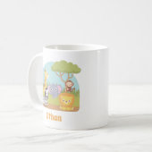 Niedliche Wildtiere Tiere Kinder Personalisiert Kaffeetasse (Vorderseite Links)