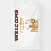 Niedliche Wildtiere zum Geburtstag Banner (Vertikal)