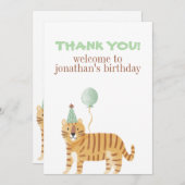 Niedliche Wildtiere zum Geburtstag Dankeskarte (Vorne/Hinten)