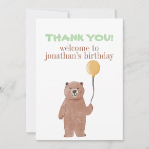 Niedliche Wildtiere zum Geburtstag Dankeskarte