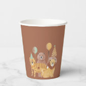 Niedliche Wildtiere zum Geburtstag Pappbecher (Rückseite)