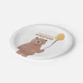 Niedliche Wildtiere zum Geburtstag Pappteller (Schrägansicht)