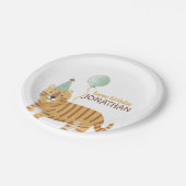 Niedliche Wildtiere zum Geburtstag Pappteller (Schrägansicht)