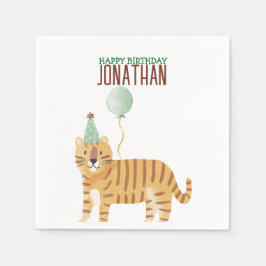 Niedliche Wildtiere zum Geburtstag Serviette