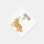 Niedliche Wildtiere zum Geburtstag Serviette (Ecke)