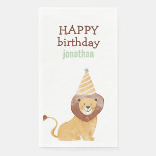 Niedliche Wildtiere zum Geburtstag Serviette