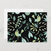 Niedliche Wildvögel Blume Postkarte (Vorne/Hinten)