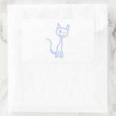 Niedliche Winde. Blau. Rechteckiger Aufkleber (Tasche)