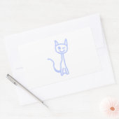 Niedliche Winde. Blau. Rechteckiger Aufkleber (Umschlag)