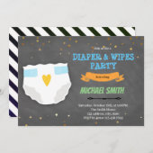 Niedliche Windel- und Wischdusche Feiertagskarte (Vorne/Hinten)