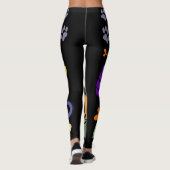Niedliche Windhund-Hunde-und Hundespielwaren-Kunst Leggings (Rückseite)
