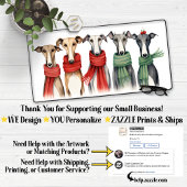 Niedliche Windhunde in Winterskarven Schreibtischunterlage