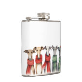 Niedliche Windhunde und Windhunde | Hunde in Scarv Flachmann (Rechts)