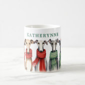 Niedliche Windhunde und Windhunde | Hunde in Scarv Kaffeetasse (Mittel)