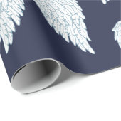 Niedliche Wings und Navy Angel Wings Geschenkpapier (Rolleneckpunkt)