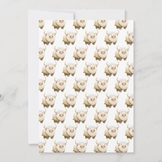 Niedliche Winter Arctic Cow Babydusche Einladung (Rückseite)